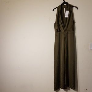 Zara green flowy jumpsuits